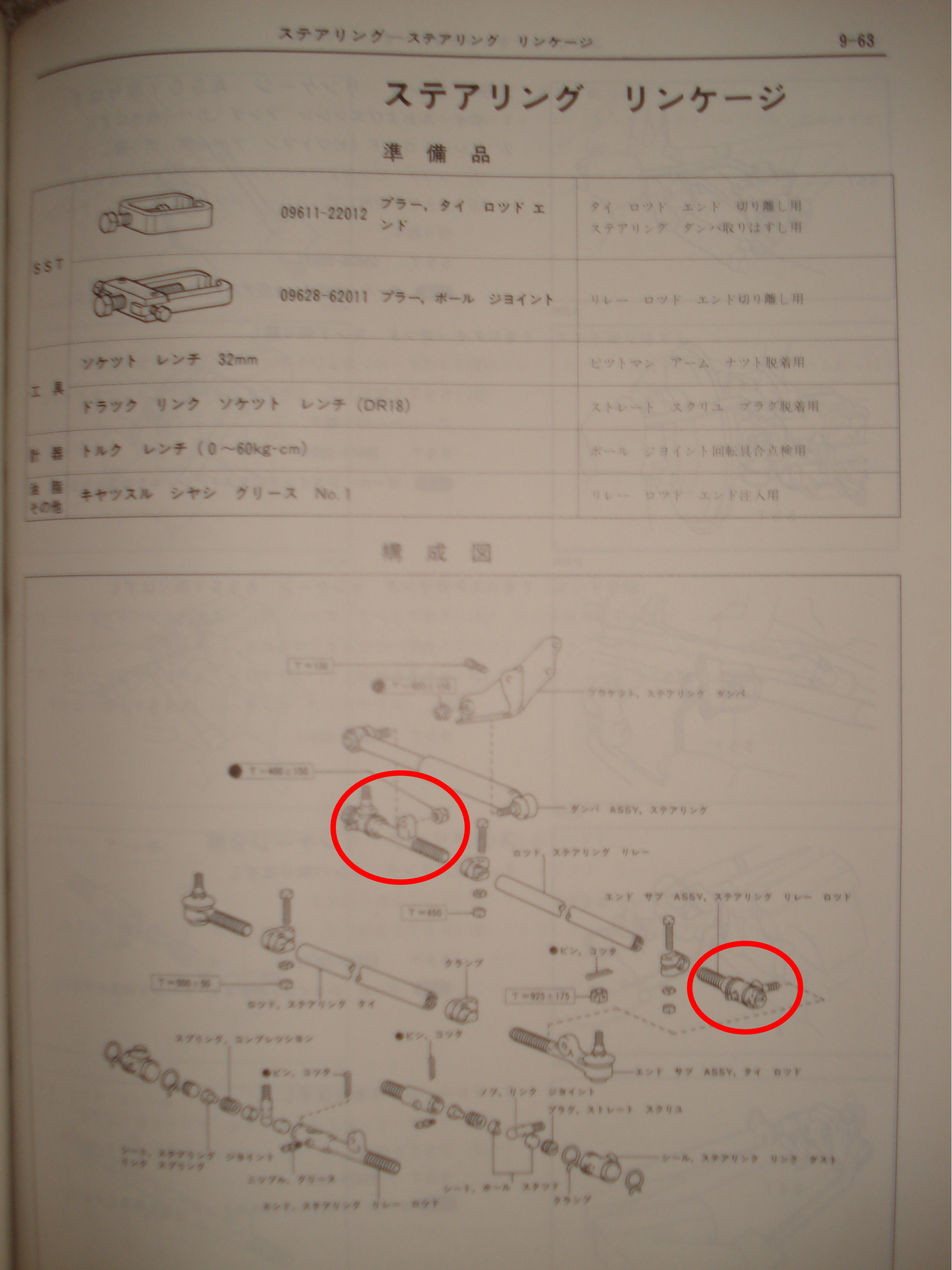 ｈｚｊ７３ステアリングリンケージ構成図